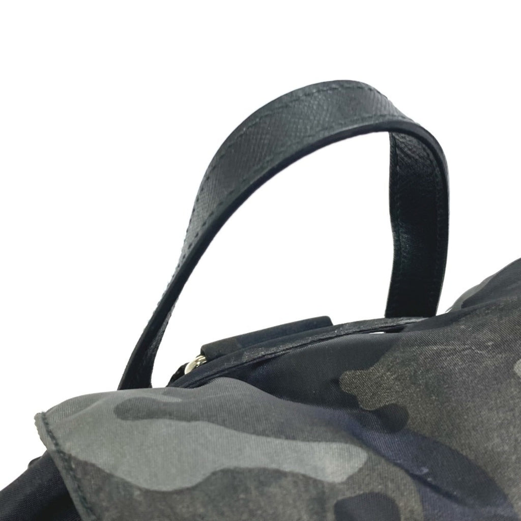 Prada Camouflage Green Nylon Leather Backpack (Pre-Owned)