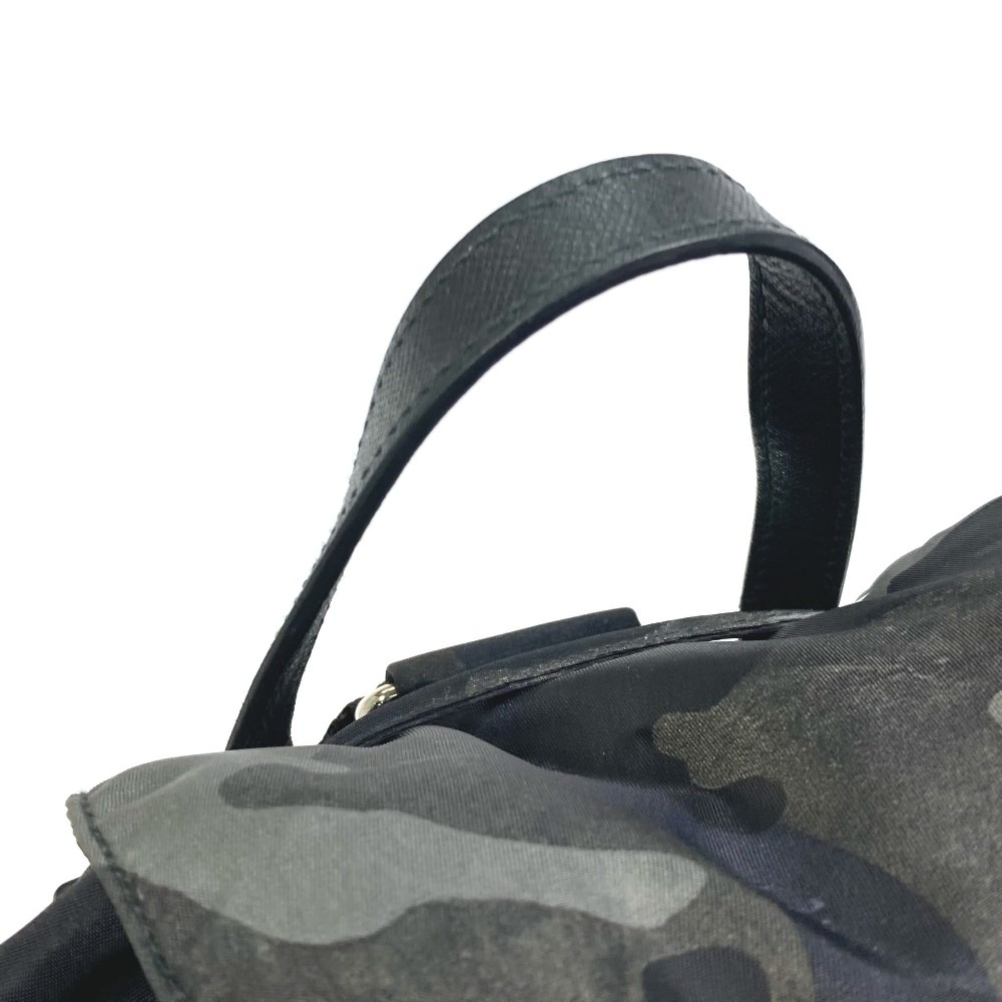 Prada Camouflage Green Nylon Leather Backpack (Pre-Owned)