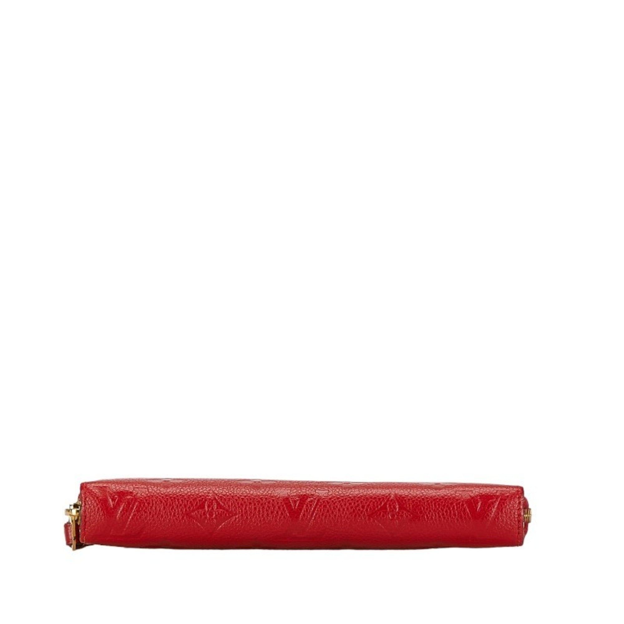 Louis Vuitton Auriane Red Color Leather Coin Purse/Coin Case (Pre-Owned)