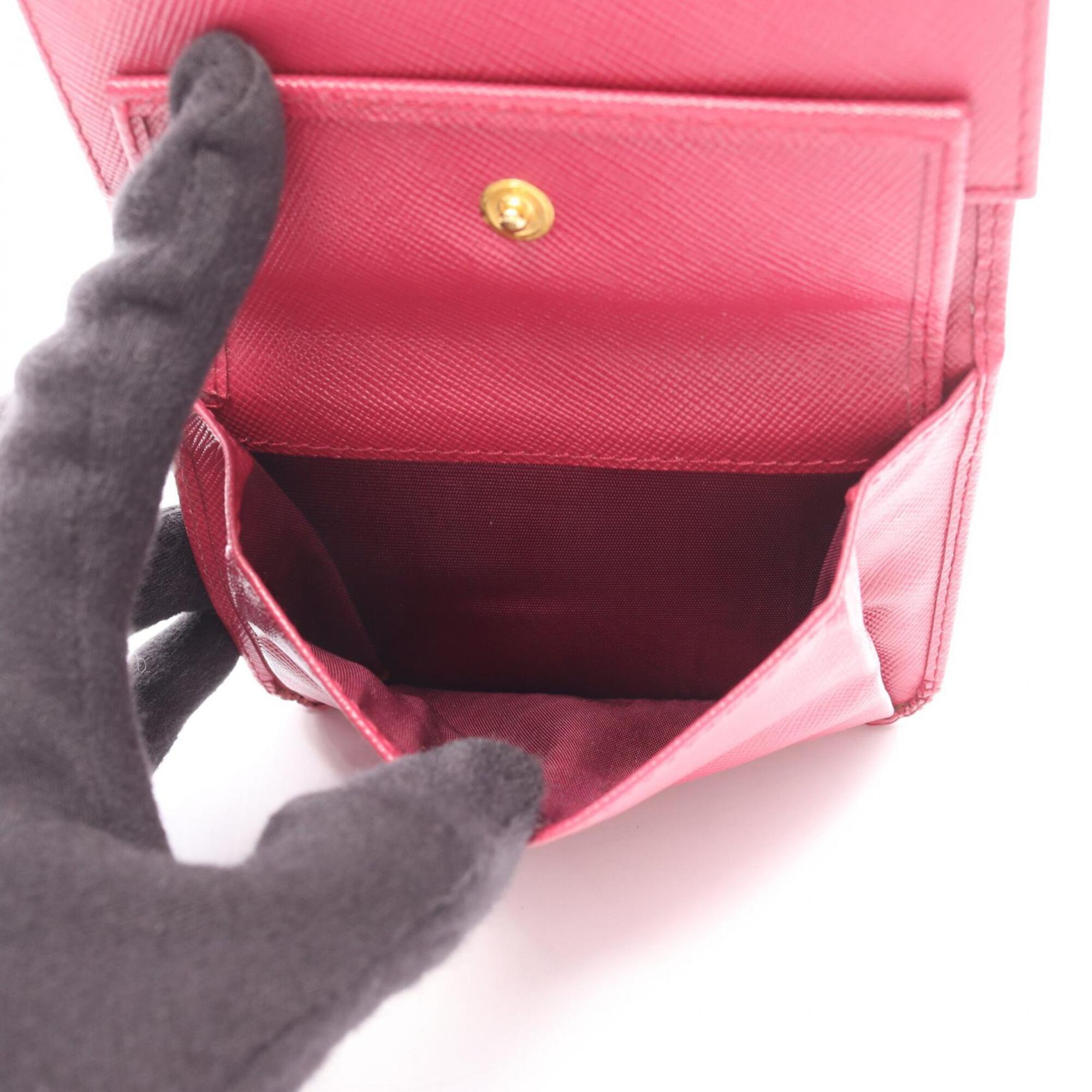 Prada Pink Leather Wallet (Tri-Fold) (Pre-Owned)