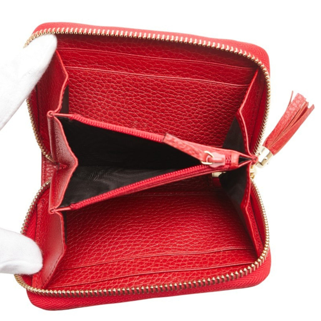 Gucci Soho Red Color Leather Wallet (Bi-Fold) (Pre-Owned)