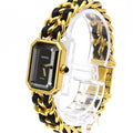 Chanel Premiere Rock Quartz Watch Plated Metal And Leather Watch (Pre-Owned)