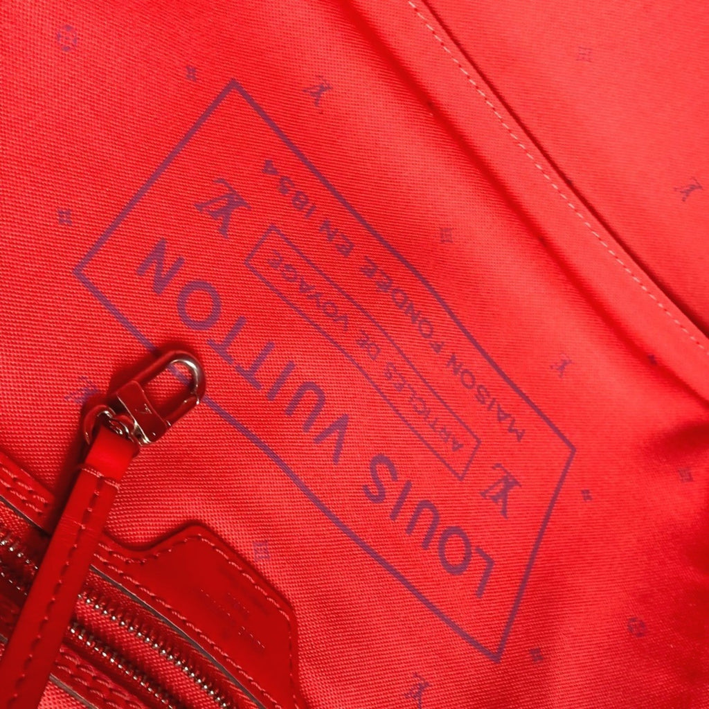 Louis Vuitton Pink Red Color Canvas Shoulder Bag Tote Bag (Pre-Owned)