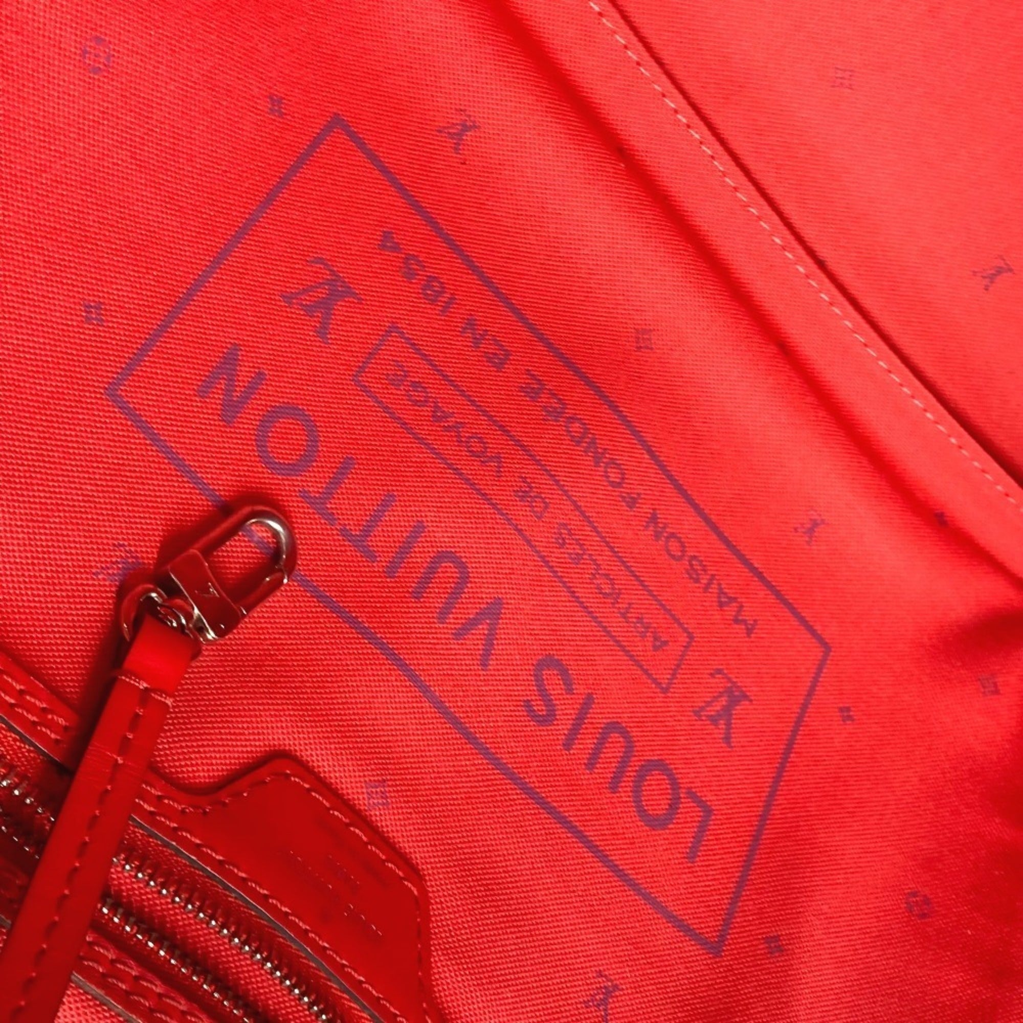 Louis Vuitton Pink Red Color Canvas Shoulder Bag Tote Bag (Pre-Owned)