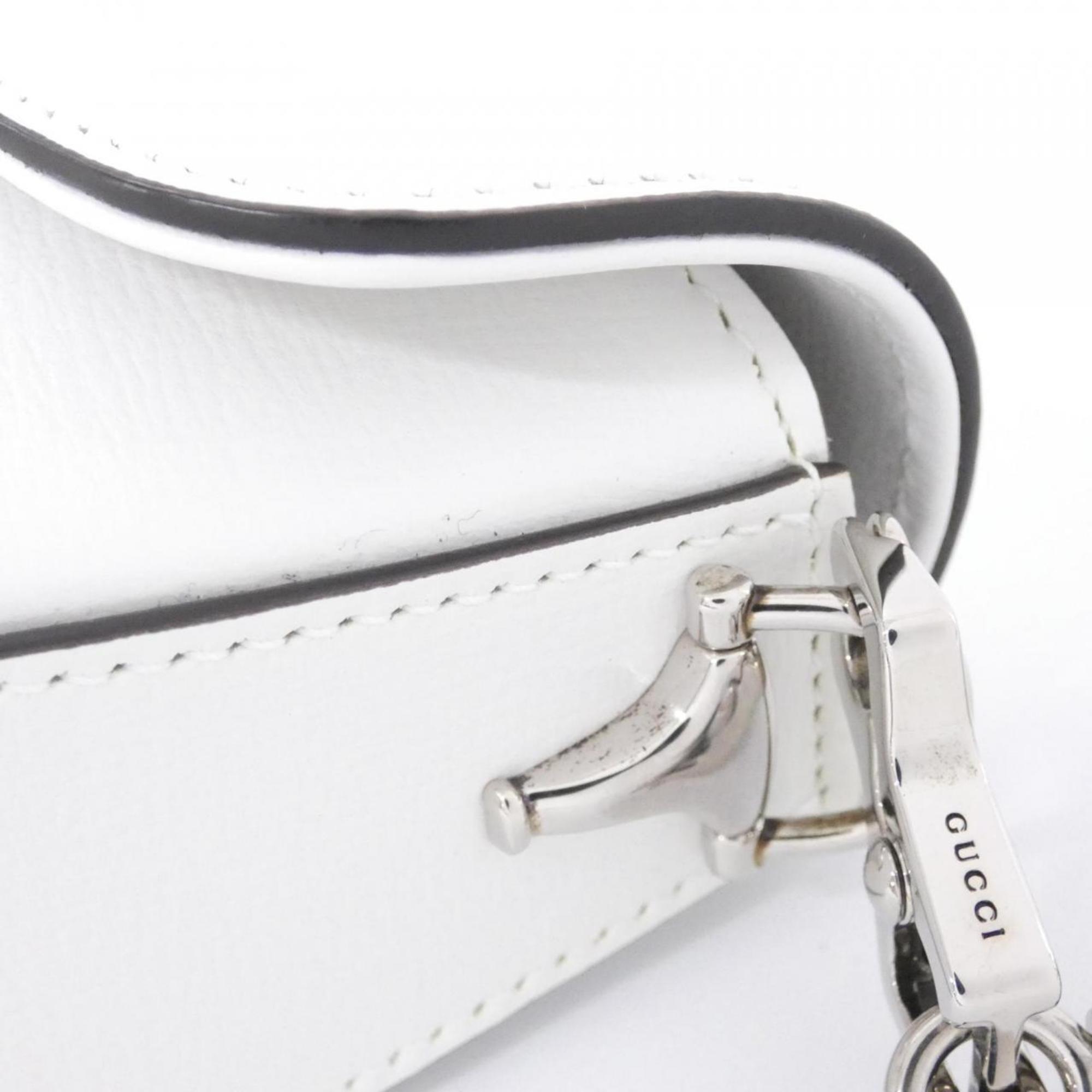 Gucci White Leather Shoulder Bag (Pre-Owned)