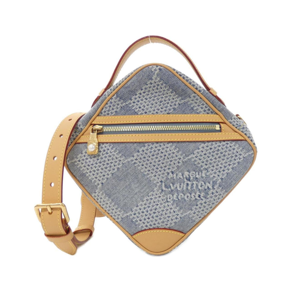 Louis Vuitton Blue Cotton Canvas Shoulder Bag (Pre-Owned)