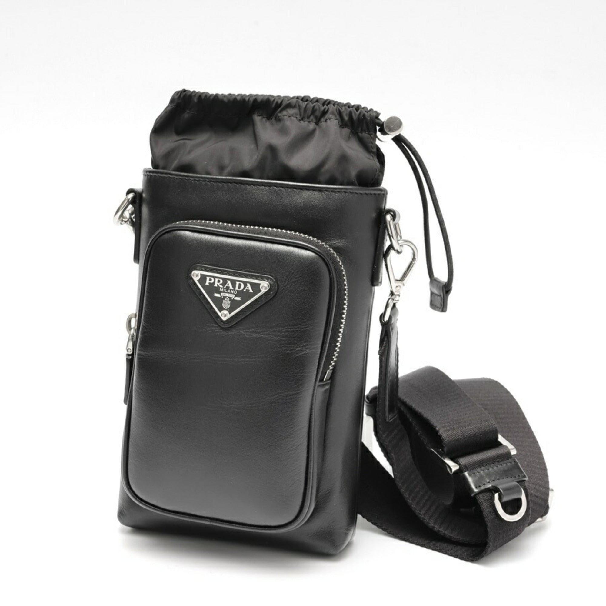 Prada Black Leather Pouch (Pre-Owned)