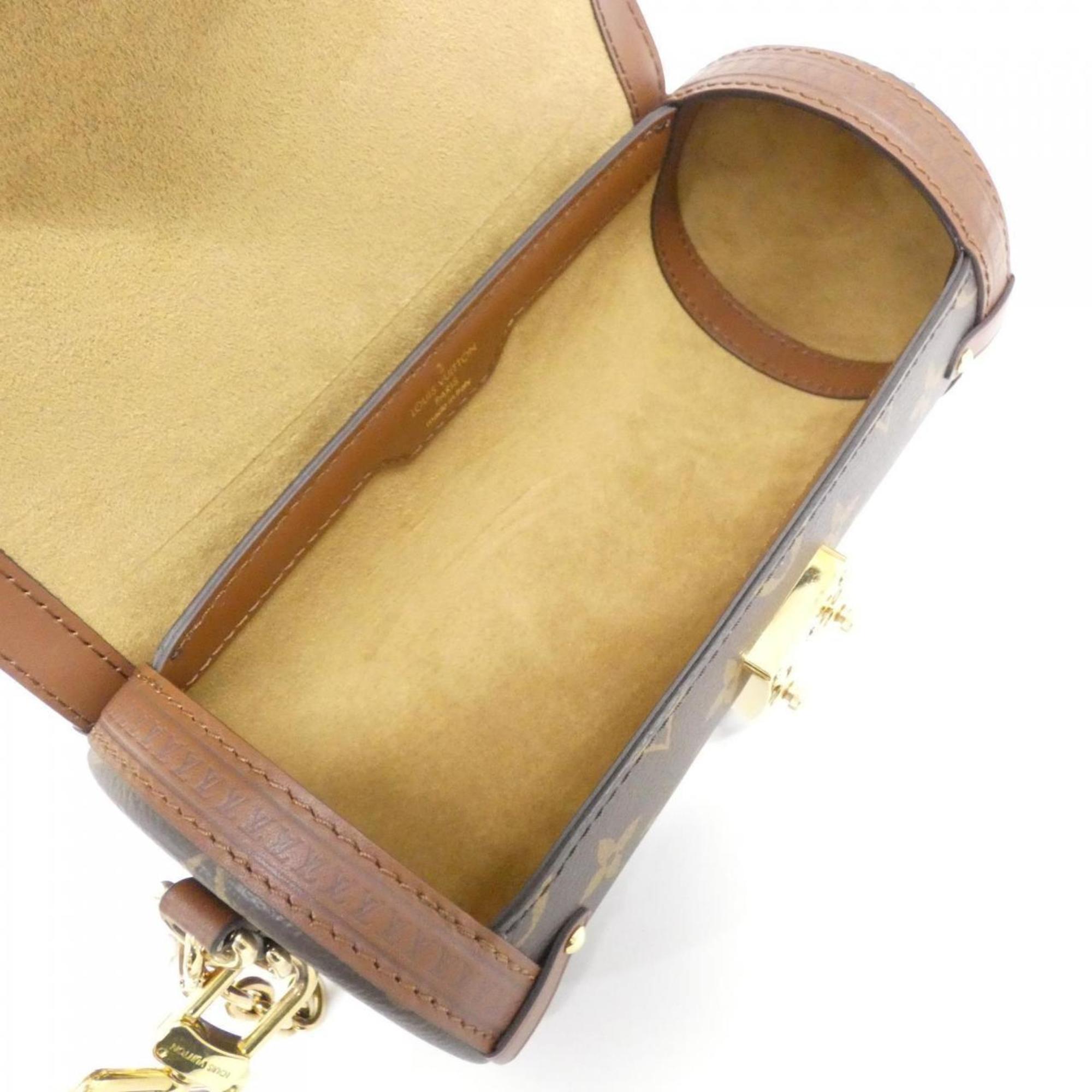 Louis Vuitton Monogram Marron Coated Canvas Shoulder Bag (Pre-Owned)