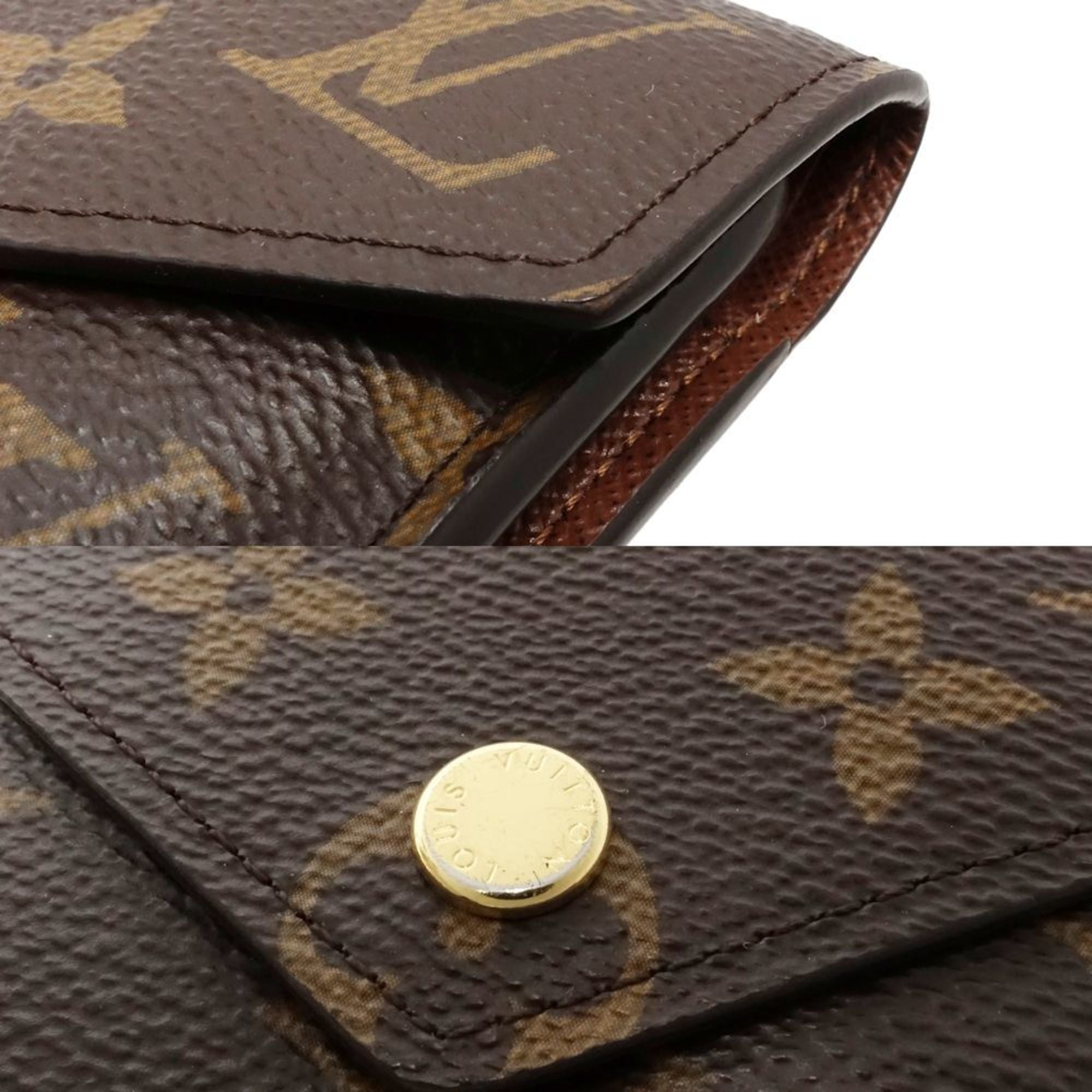 Louis Vuitton Brown Canvas Wallet (Tri-Fold) (Pre-Owned)