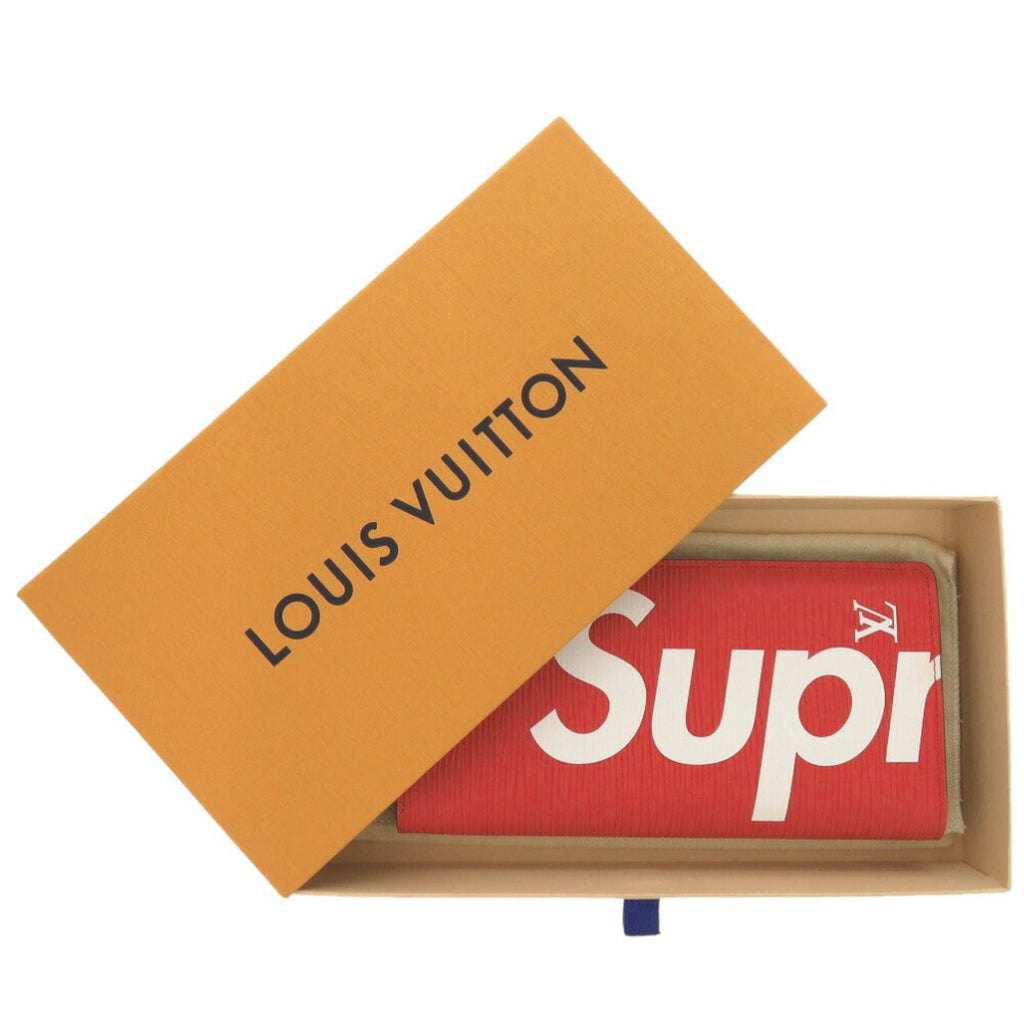 Louis Vuitton Red Color Epi Leather Long Wallet (Bi-Fold) (Pre-Owned)
