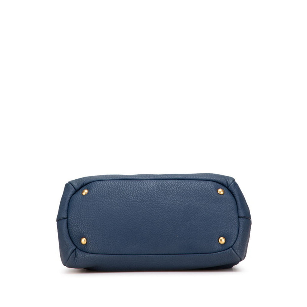 Prada Blue Vitello Daino Handbag (Pre-Owned)