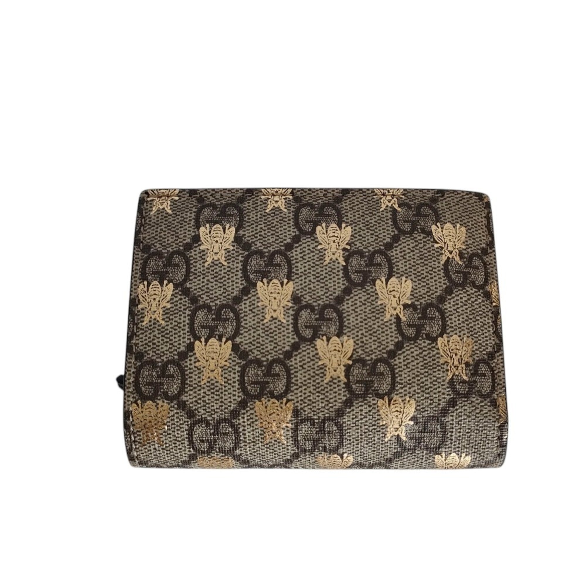 Gucci Beige Brown Gg Supreme Wallet (Bi-Fold) (Pre-Owned)