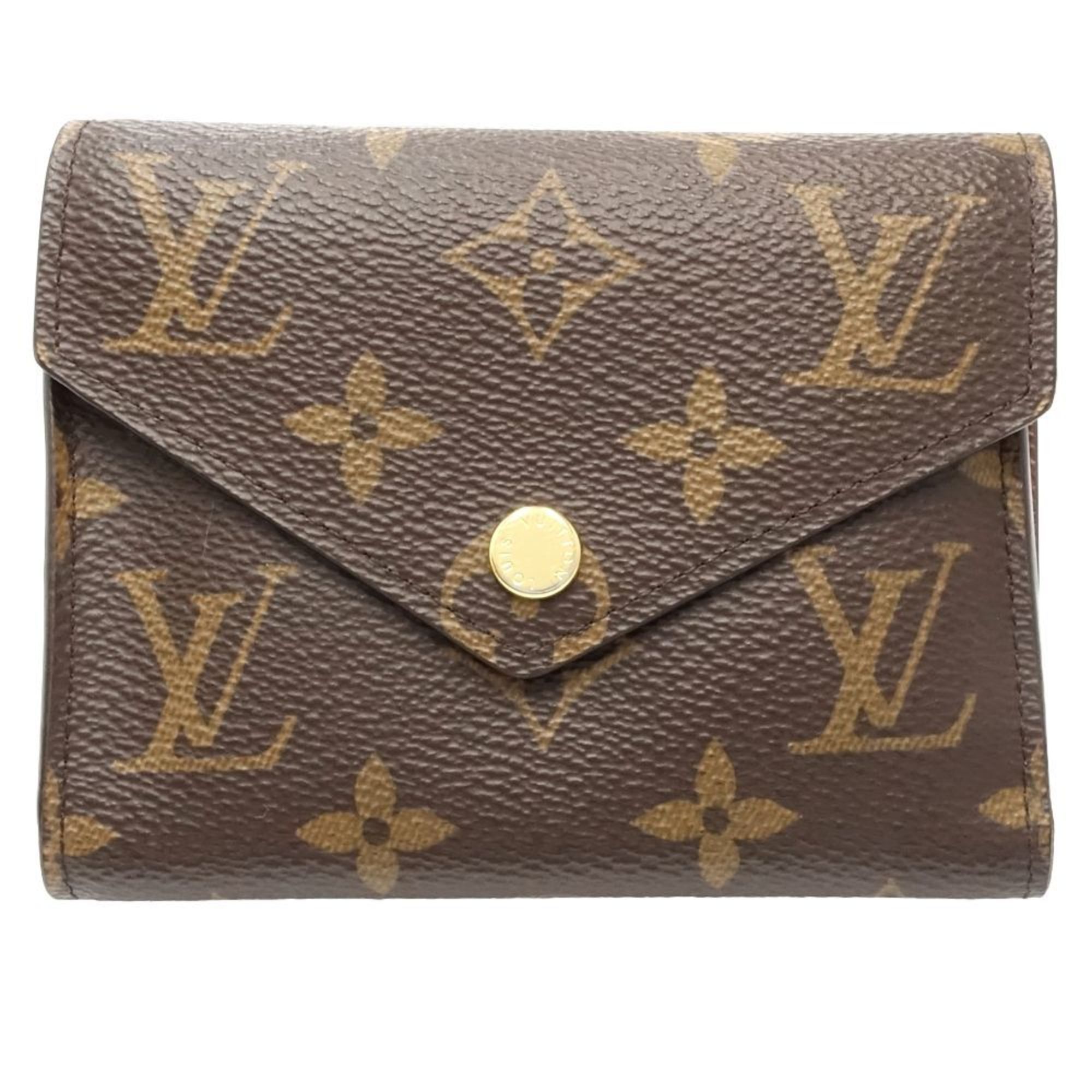 Louis Vuitton Brown Canvas Wallet (Tri-Fold) (Pre-Owned)