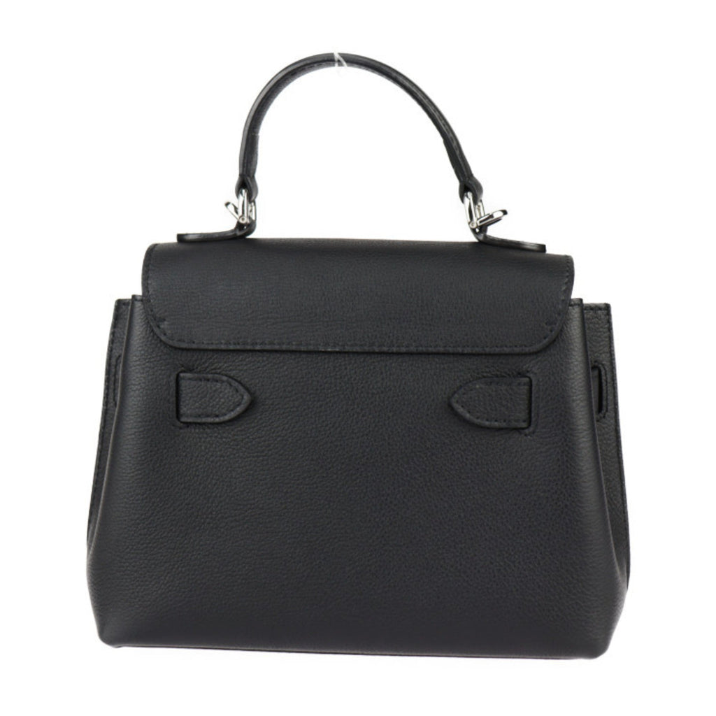 Louis Vuitton Black Leather Handbag Shoulder Bag (Pre-Owned)