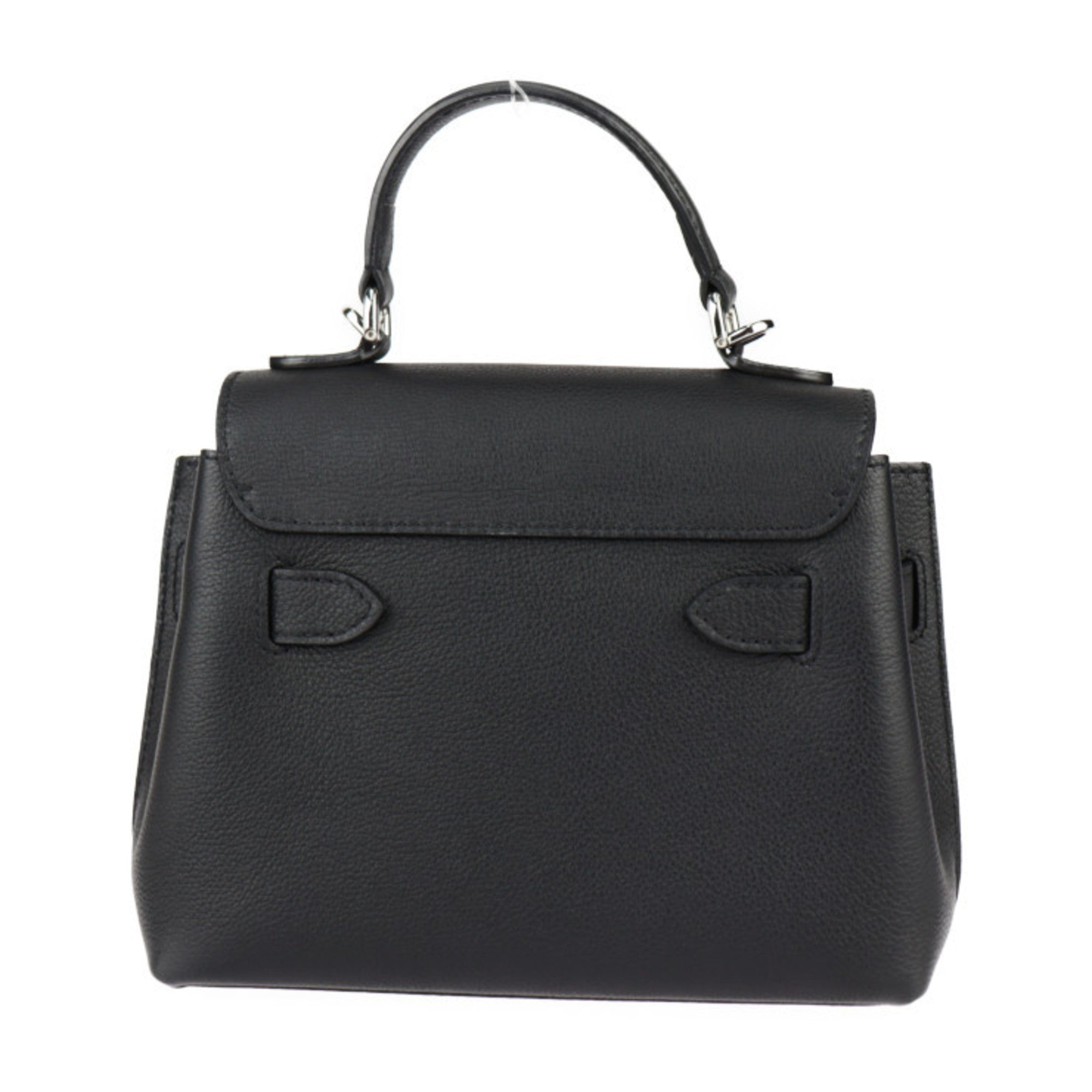 Louis Vuitton Black Leather Handbag Shoulder Bag (Pre-Owned)