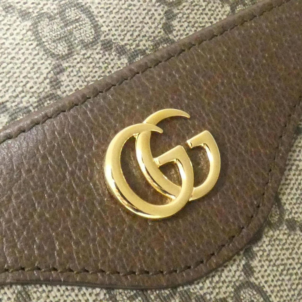 Gucci Beige Brown Gg Supreme Canvas Handbag (Pre-Owned)
