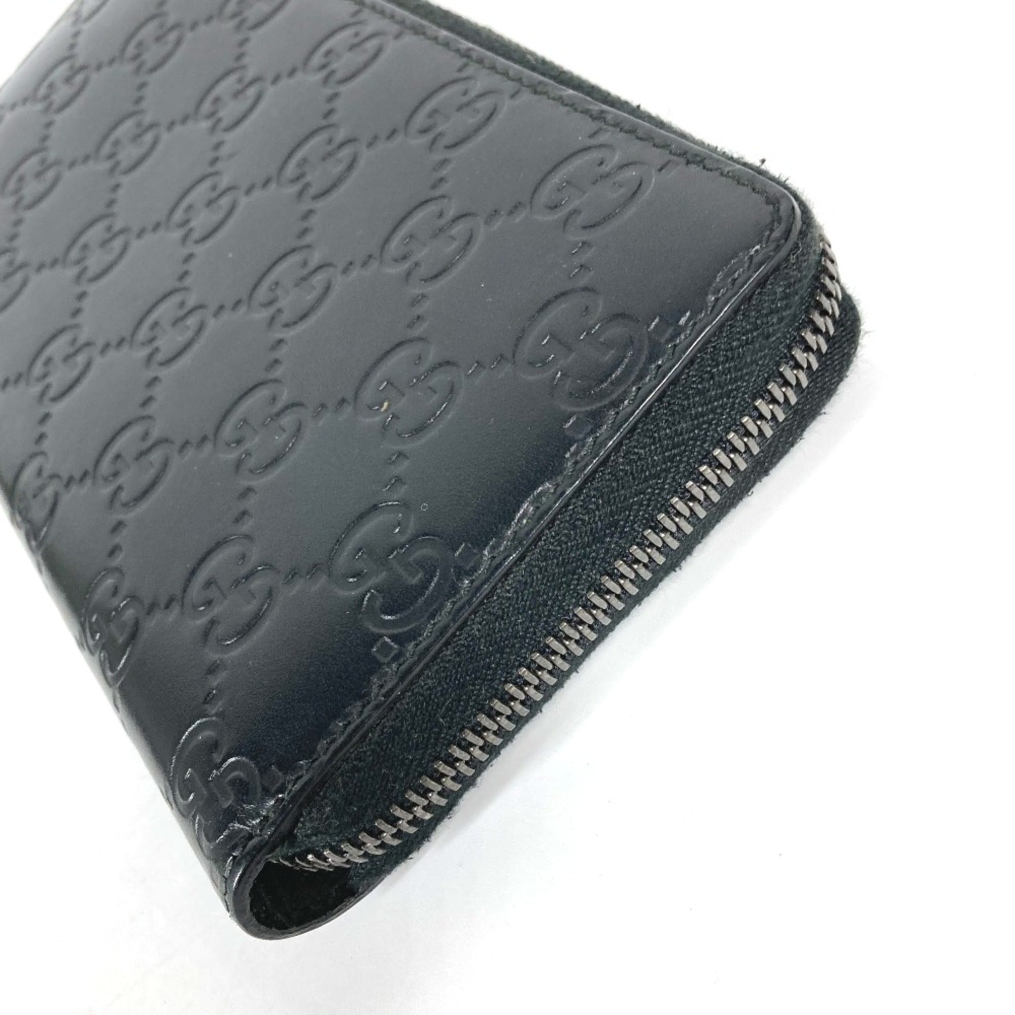 Gucci Black Leather Long Wallet (Bi-Fold) (Pre-Owned)