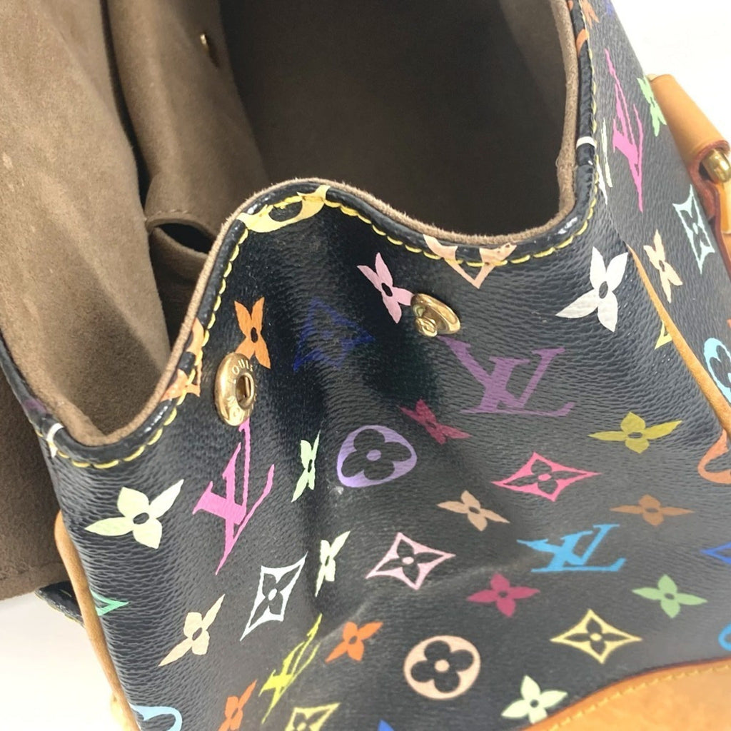 Louis Vuitton Black Multi-Color Noir Monogram Multicolore Canvas Handbag Shoulder Bag Tote Bag (Pre-Owned)