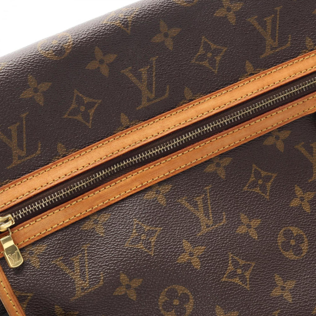 Louis Vuitton Brown Coated Canvas Leather Shoulder Bag (Pre-Owned)