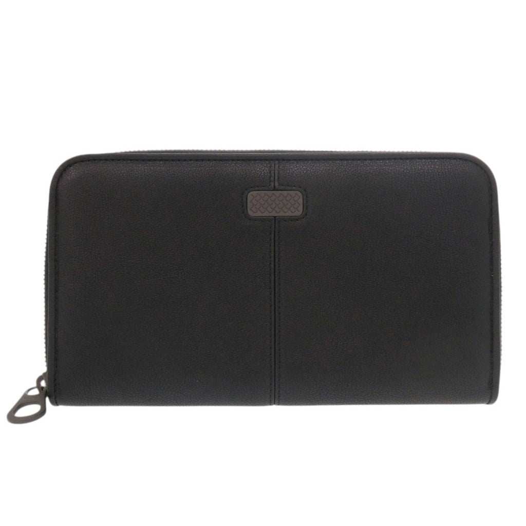 Bottega Veneta Black Leather Long Wallet (Bi-Fold) (Pre-Owned)