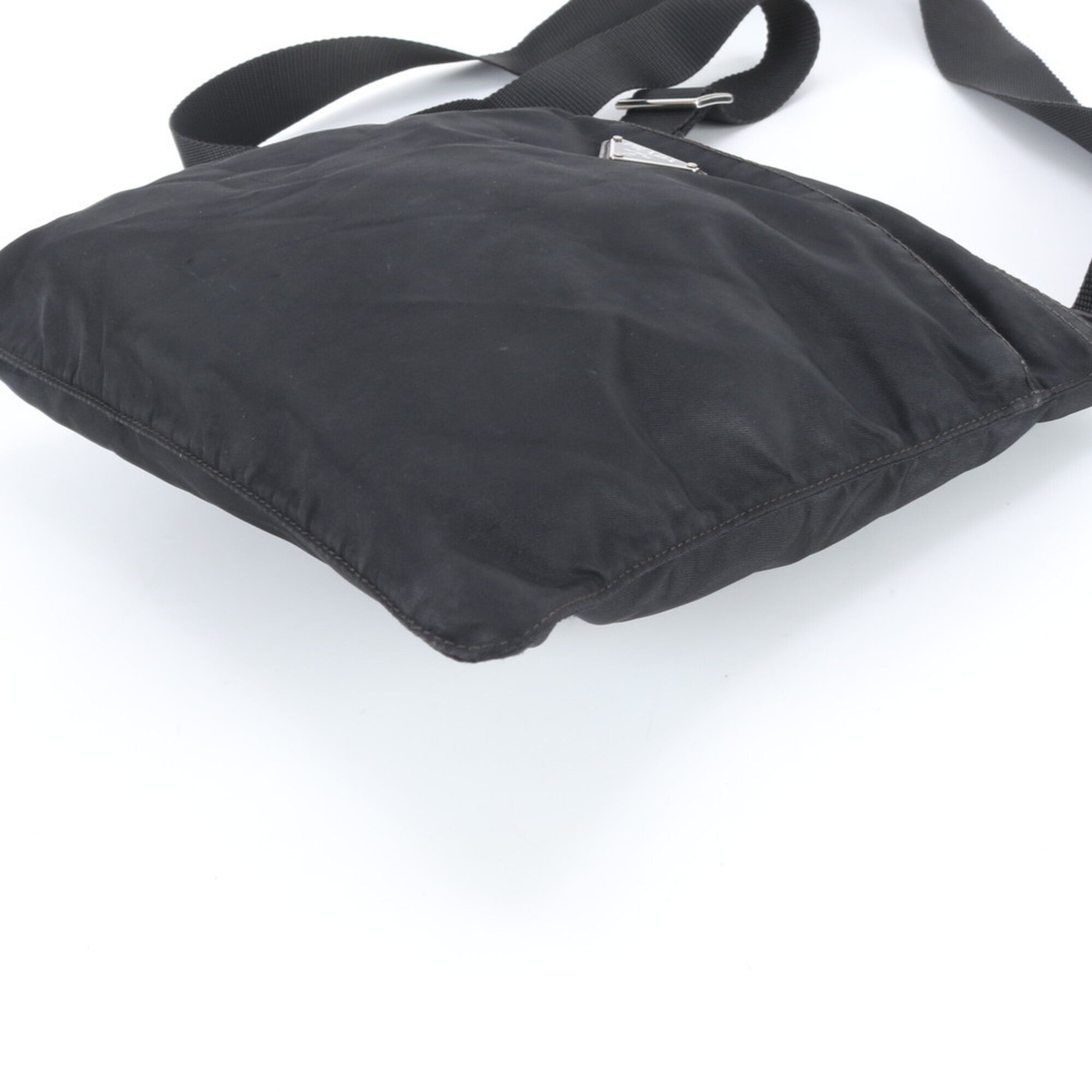 Prada Black Nylon Leather Shoulder Bag (Pre-Owned)