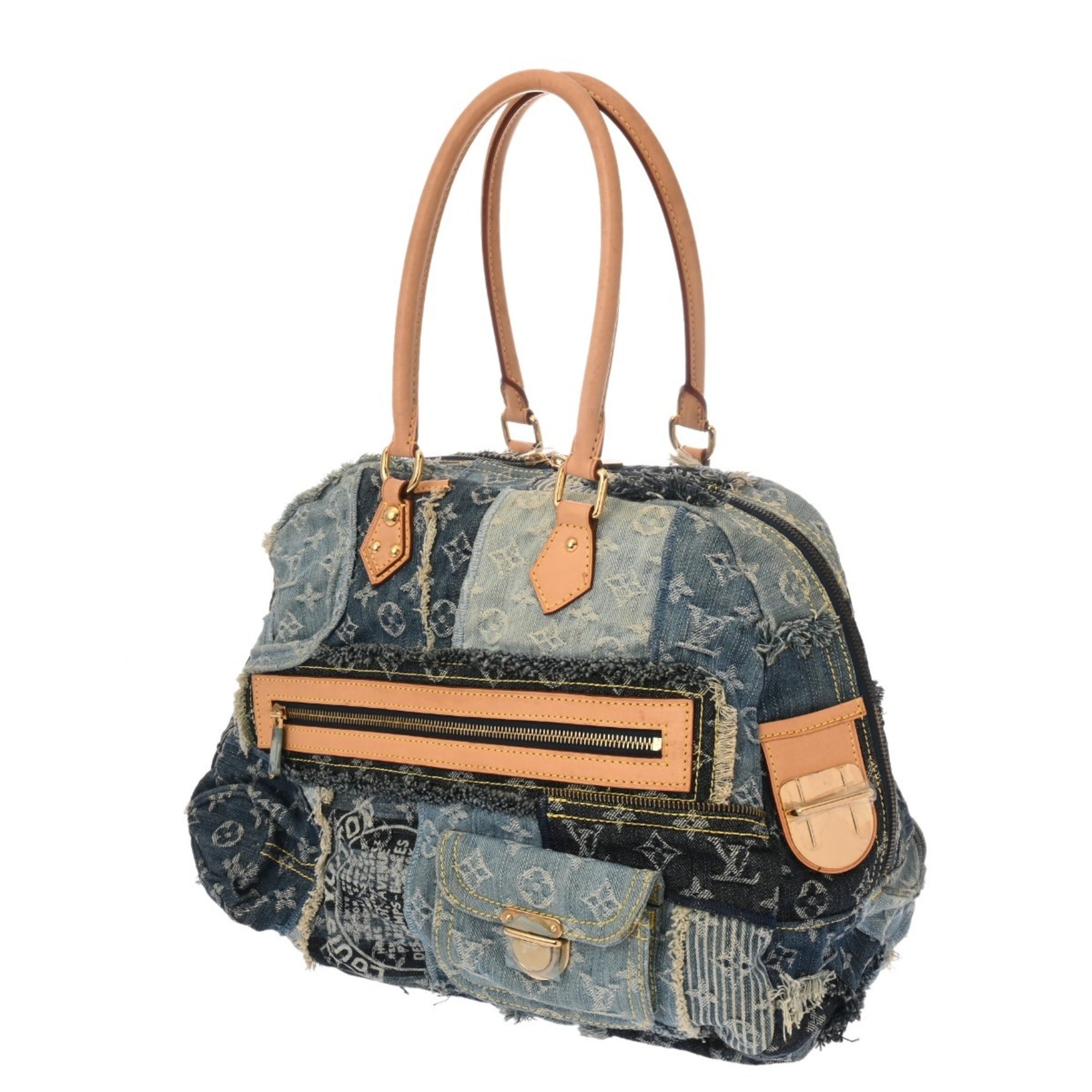 Louis Vuitton Monogram Denim Blue Monogram Denim Handbag (Pre-Owned)