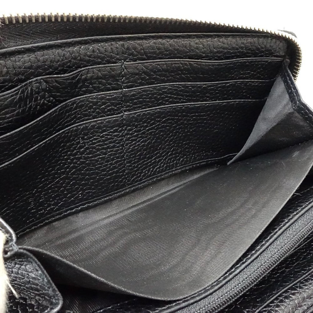 Gucci Black Leather Long Wallet (Bi-Fold) (Pre-Owned)