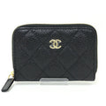 Chanel Black Leather Coin Purse/Coin Case (Pre-Owned)