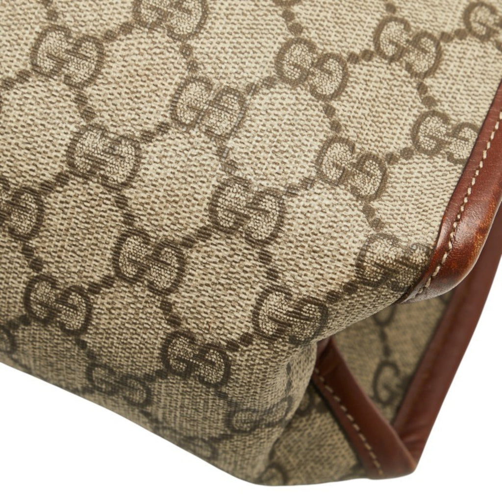 Gucci Beige Brown Pvc Leather Tote Bag (Pre-Owned)