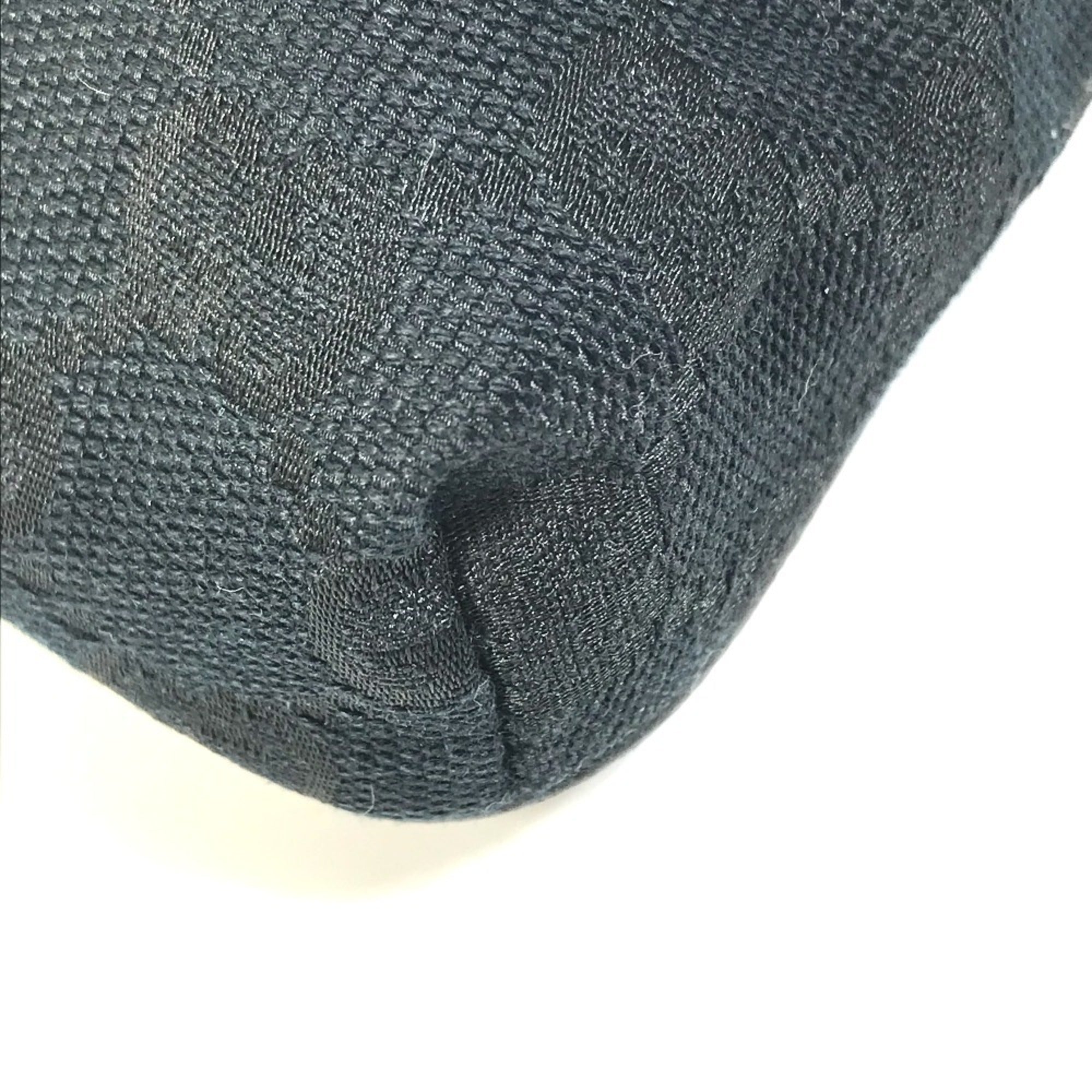 Gucci Black Gg Canvas Leather Fanny Pack (Pre-Owned)