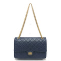 Chanel Navy Leather Shoulder Bag (Pre-Owned)