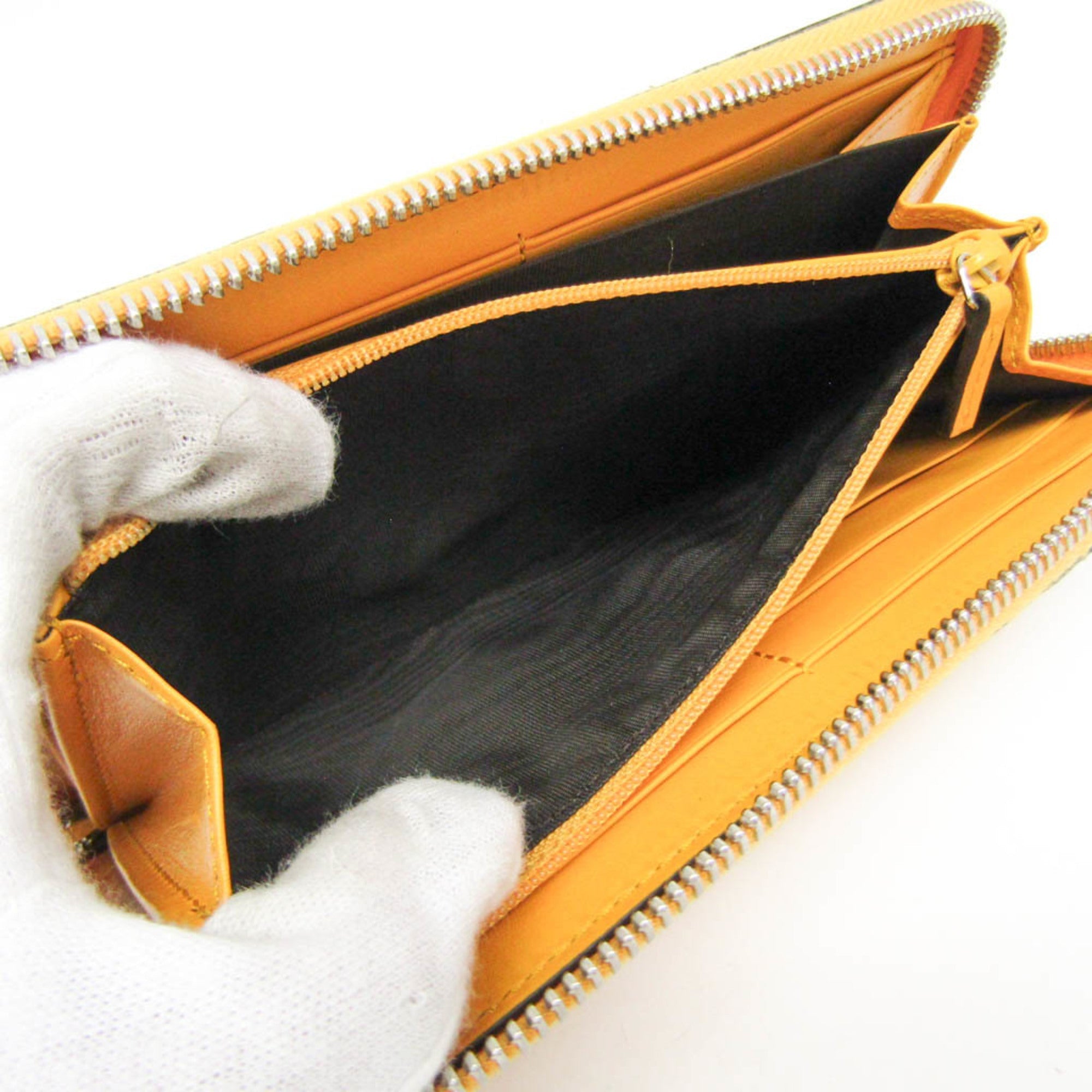 Gucci Yellow Leather Long Wallet (Bi-Fold) (Pre-Owned)