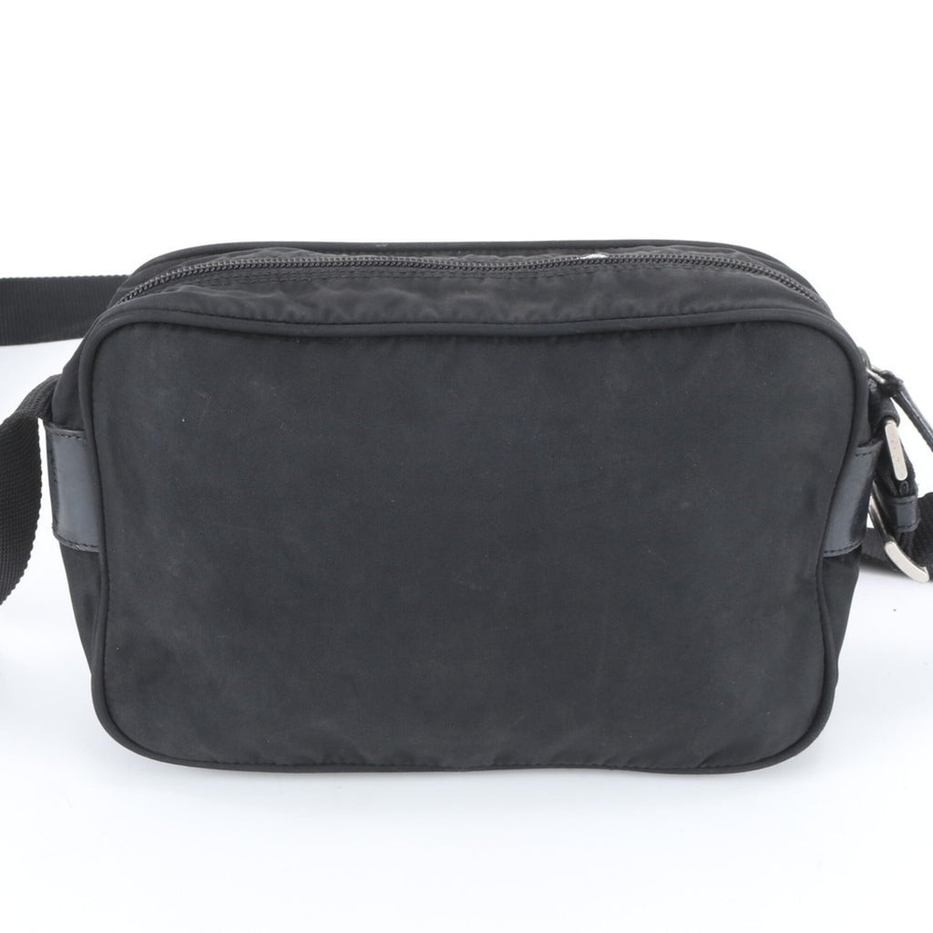 Prada Black Nylon Leather Shoulder Bag (Pre-Owned)