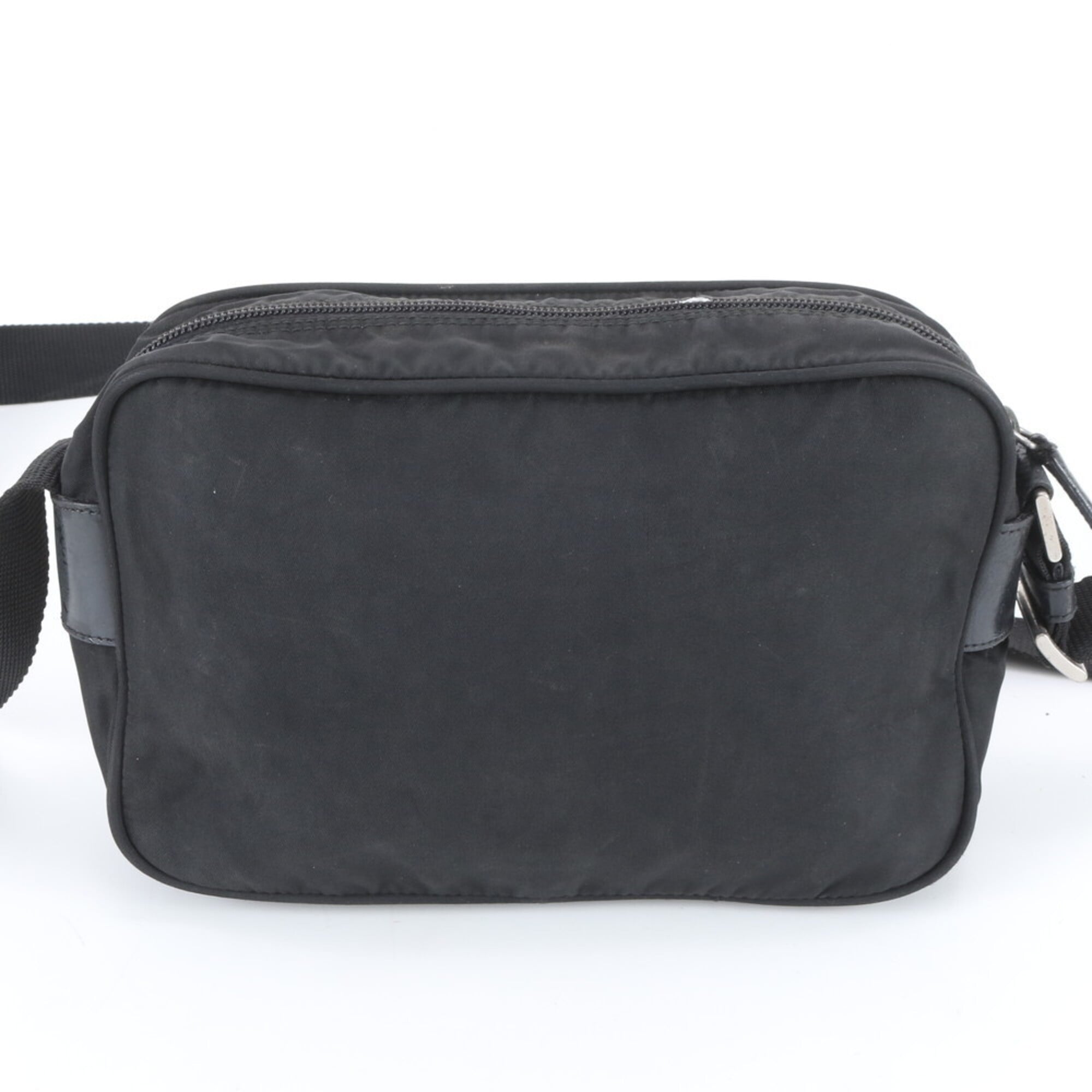 Prada Black Nylon Leather Shoulder Bag (Pre-Owned)
