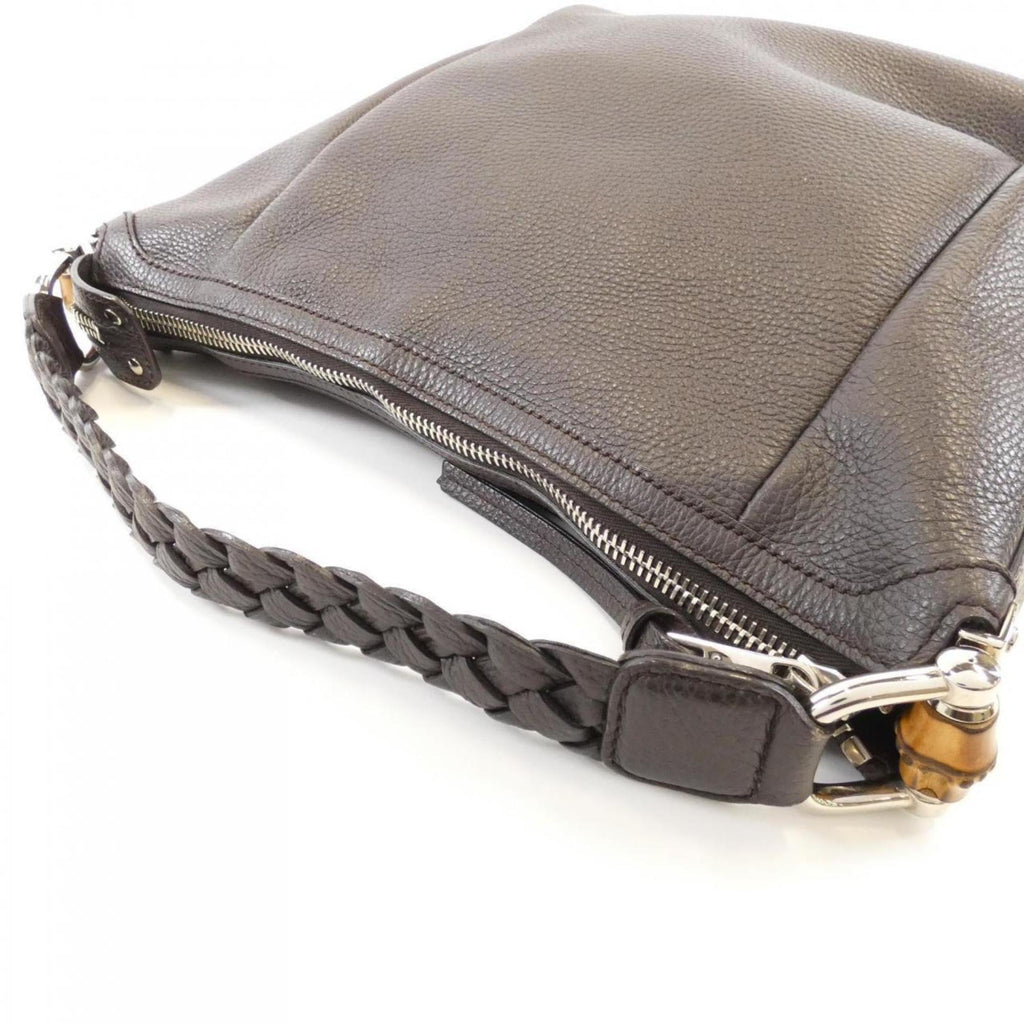 Gucci Dark Brown Leather Handbag (Pre-Owned)