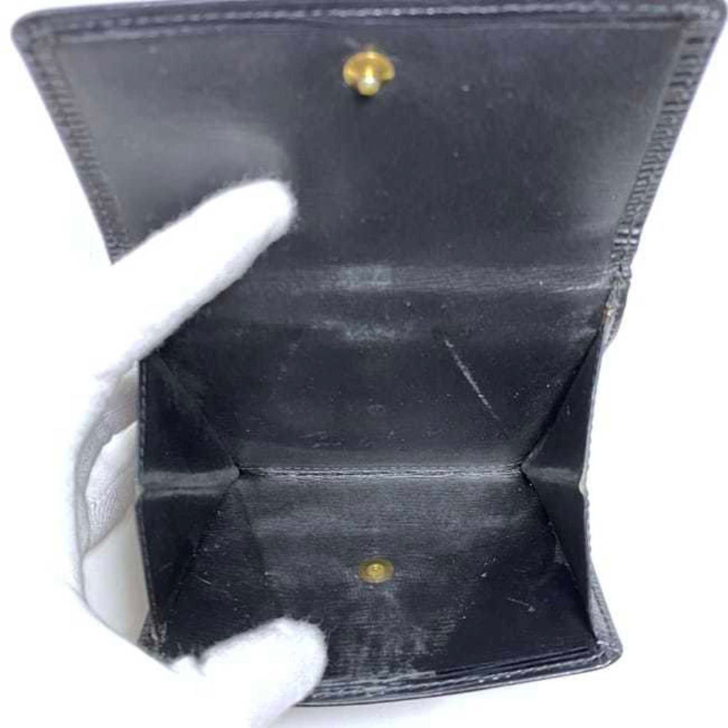 Louis Vuitton Black Noir Epi Leather Wallet (Tri-Fold) (Pre-Owned)