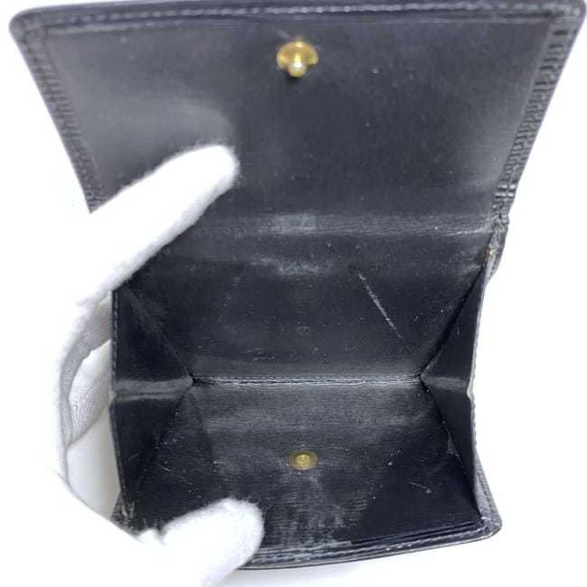 Louis Vuitton Black Noir Epi Leather Wallet (Tri-Fold) (Pre-Owned)
