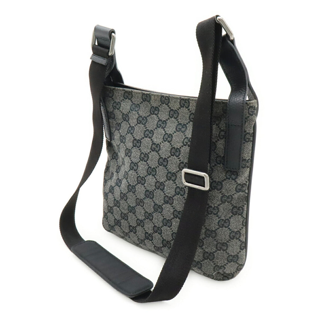 Gucci Dark Gray Gg Canvas Shoulder Bag (Pre-Owned)
