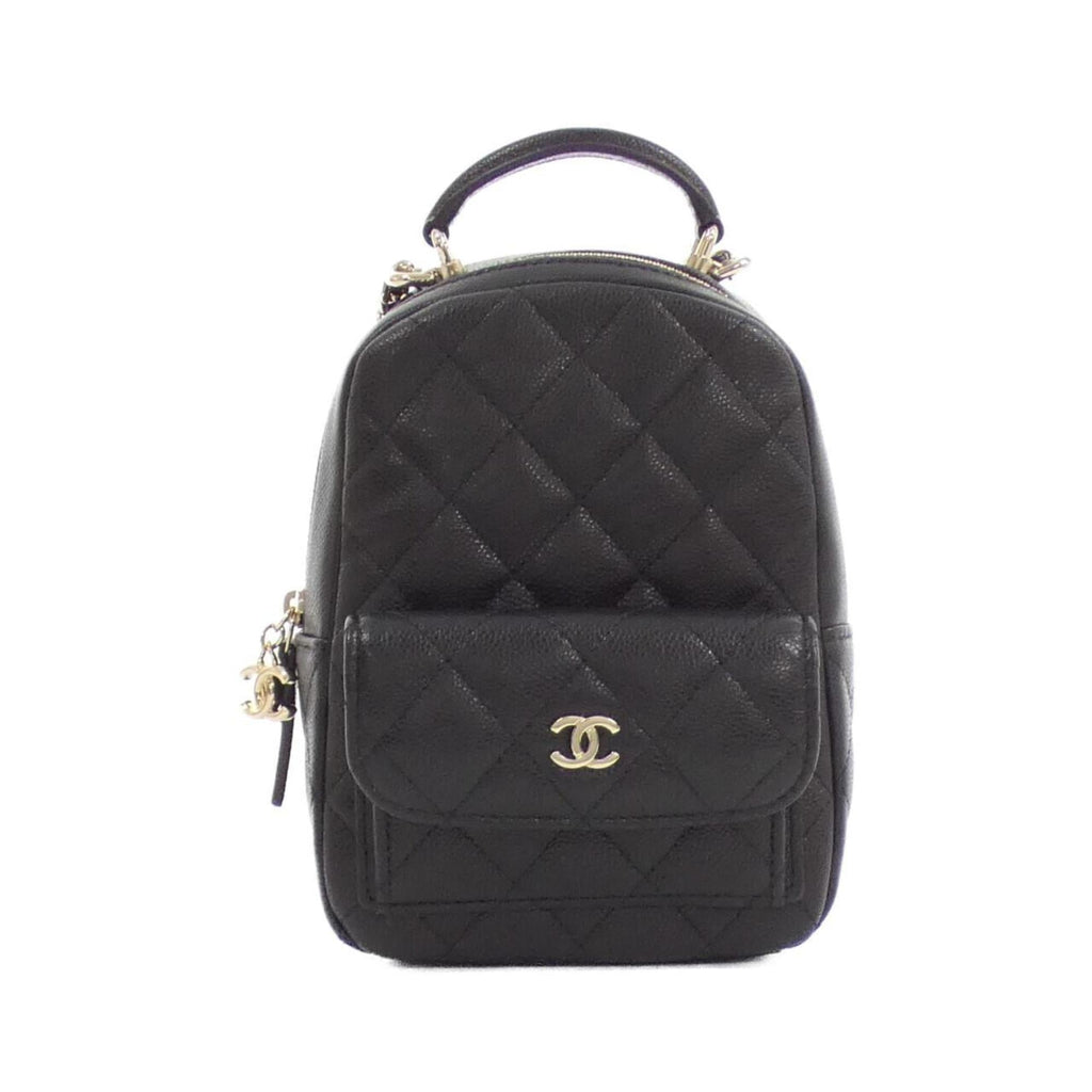 Chanel Black Grained Calfskin Backpack (Pre-Owned)