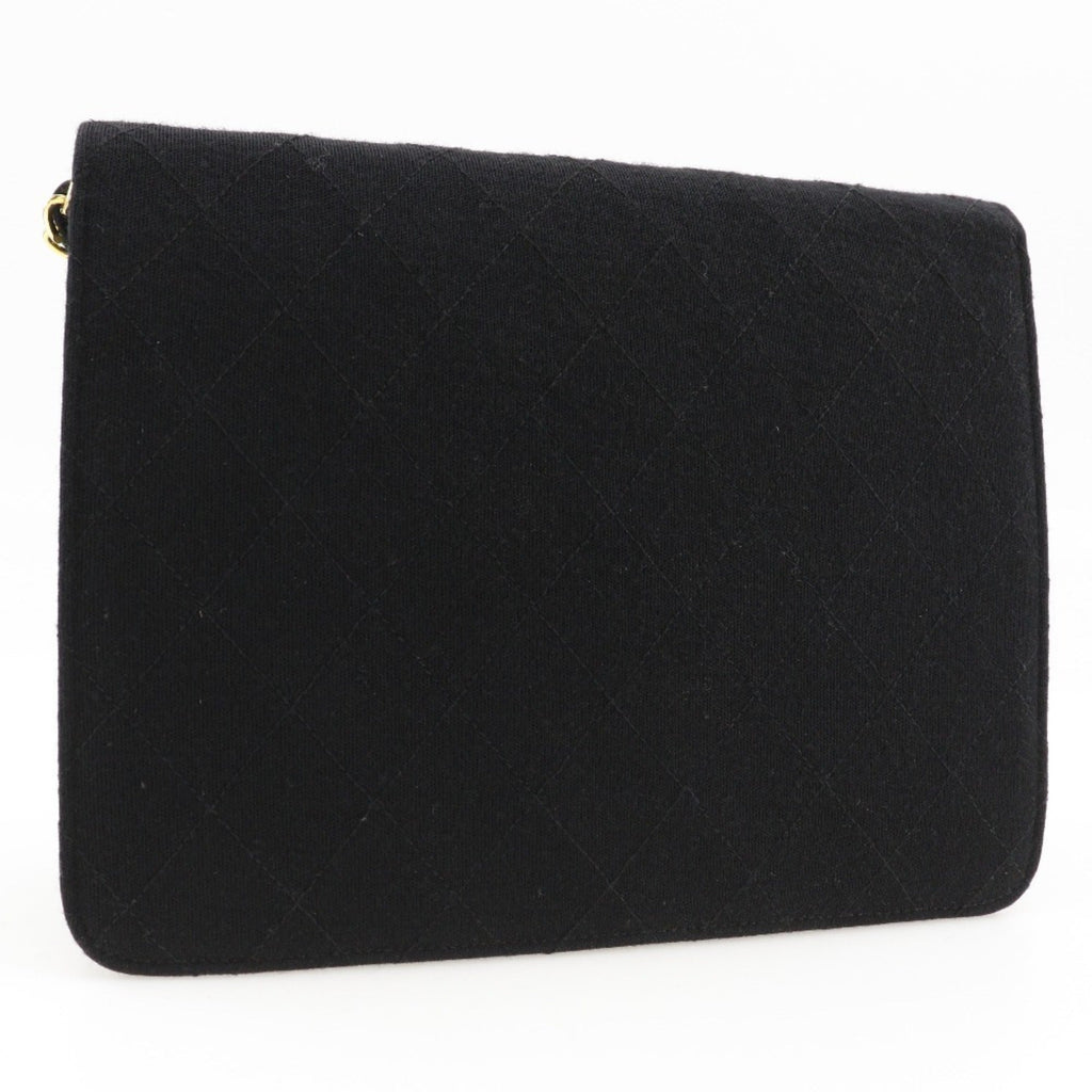 Chanel Black Cotton Shoulder Bag (Pre-Owned)