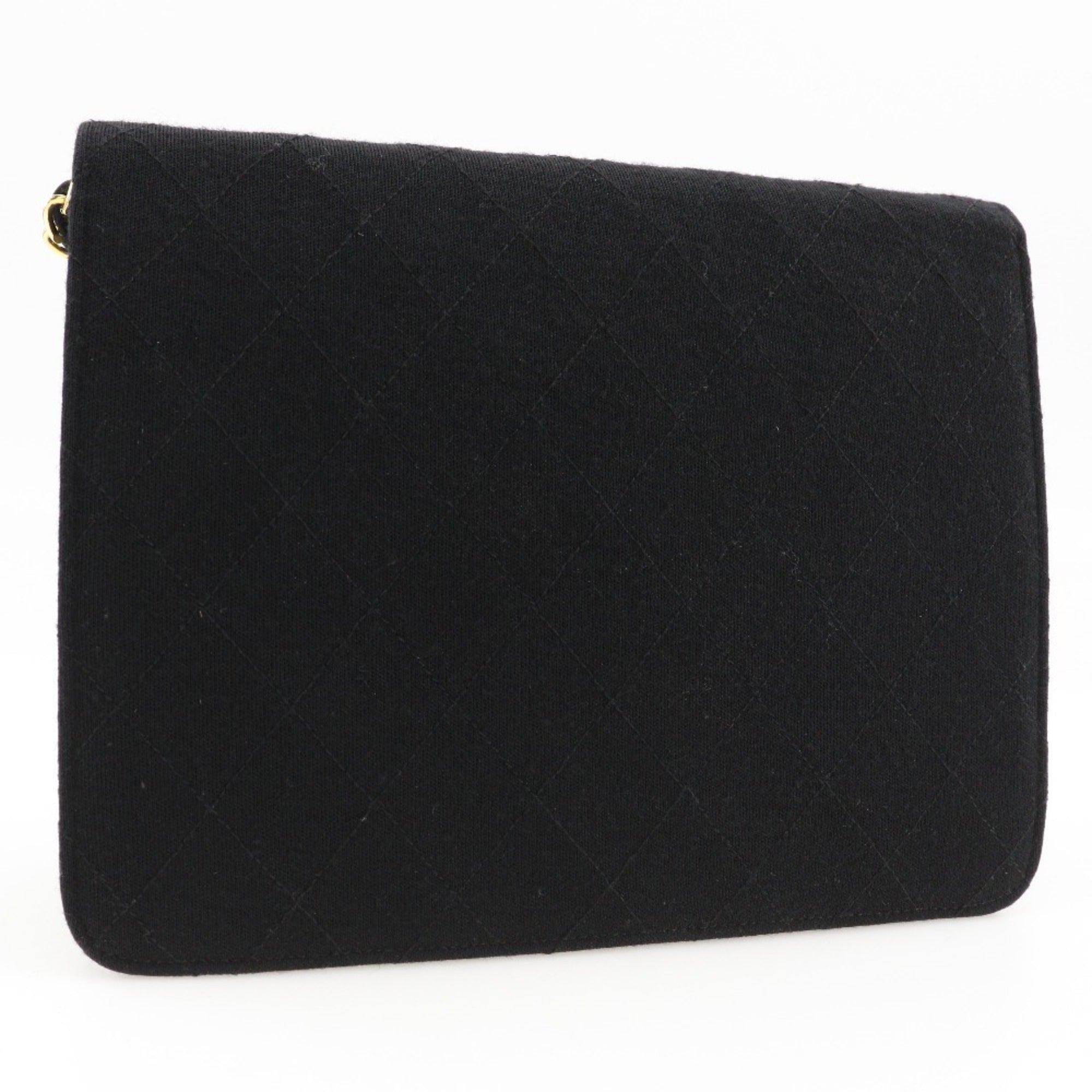 Chanel Black Cotton Shoulder Bag (Pre-Owned)