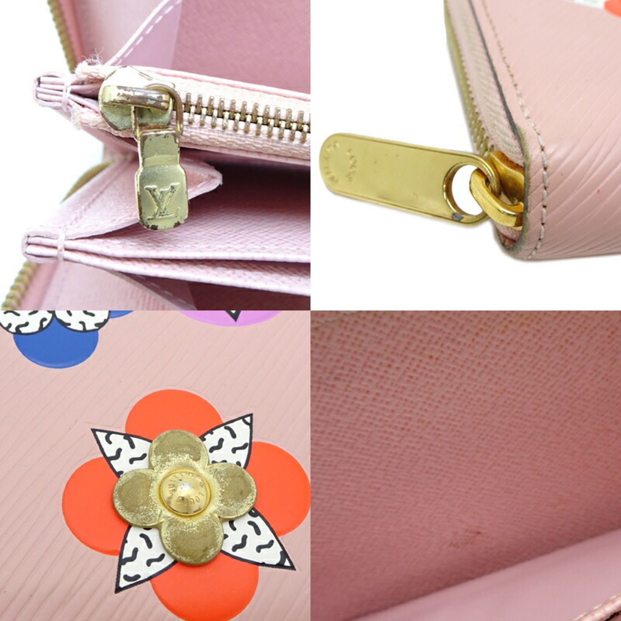Louis Vuitton Pink Rose Ballerine Epi Leather Long Wallet (Bi-Fold) (Pre-Owned)