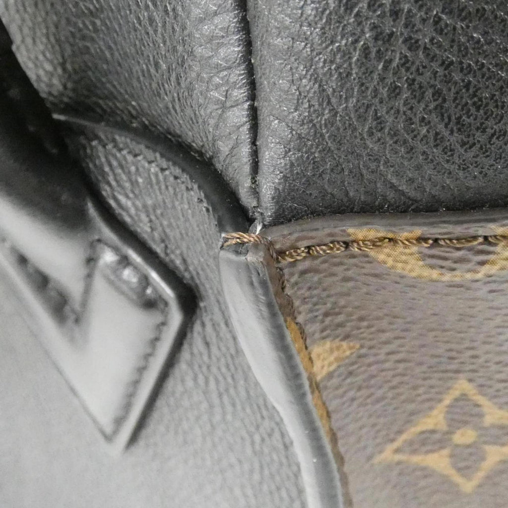 Louis Vuitton Black Coated Canvas Leather Handbag (Pre-Owned)
