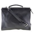 Fendi Peekaboo Black Leather Shoulder Bag (Pre-Owned)