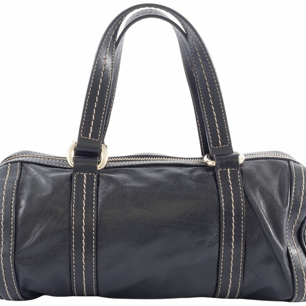 Gucci Hysteria Black Leather Boston Bag (Pre-Owned)