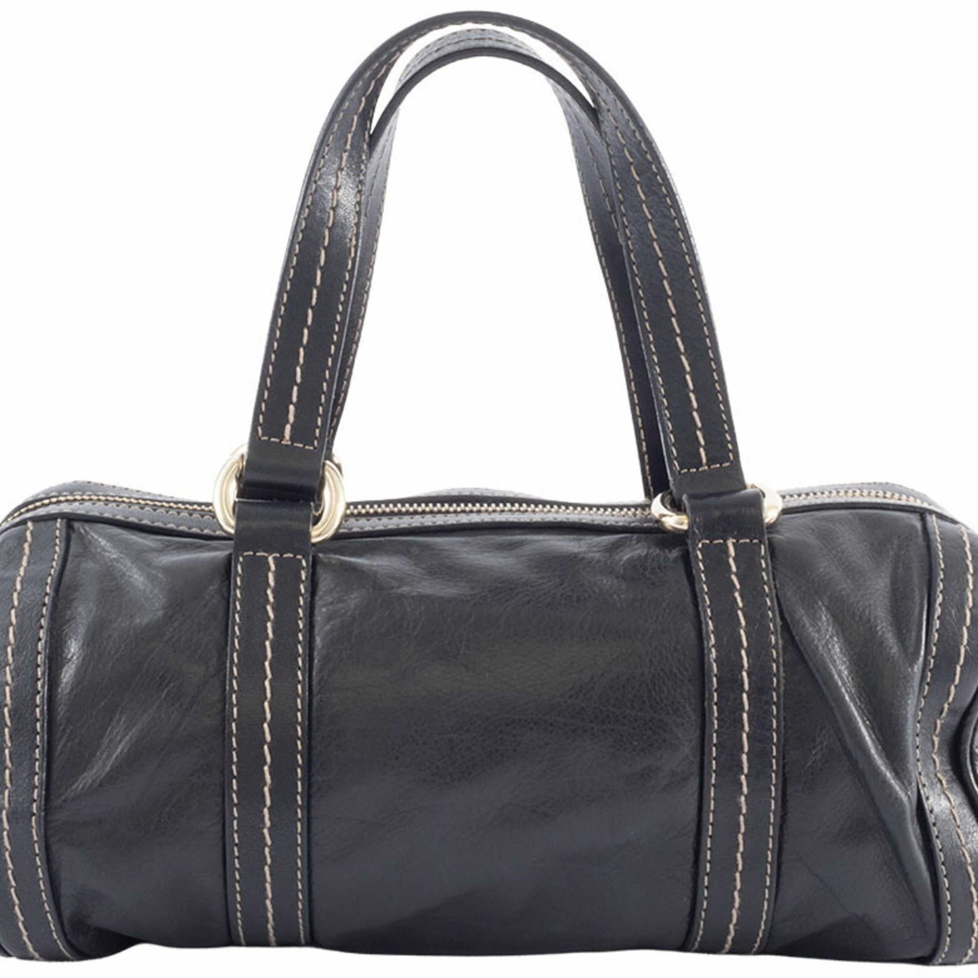 Gucci Hysteria Black Leather Boston Bag (Pre-Owned)
