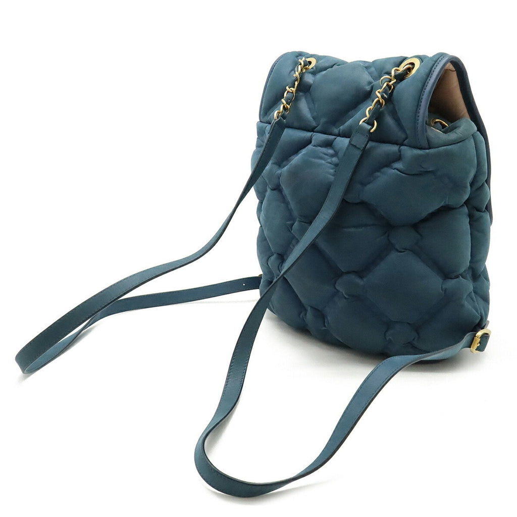 Chanel Blue Pink Leather Backpack (Pre-Owned)