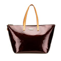 Louis Vuitton Amarante Brown Patent Leather Leather Handbag Shoulder Bag (Pre-Owned)