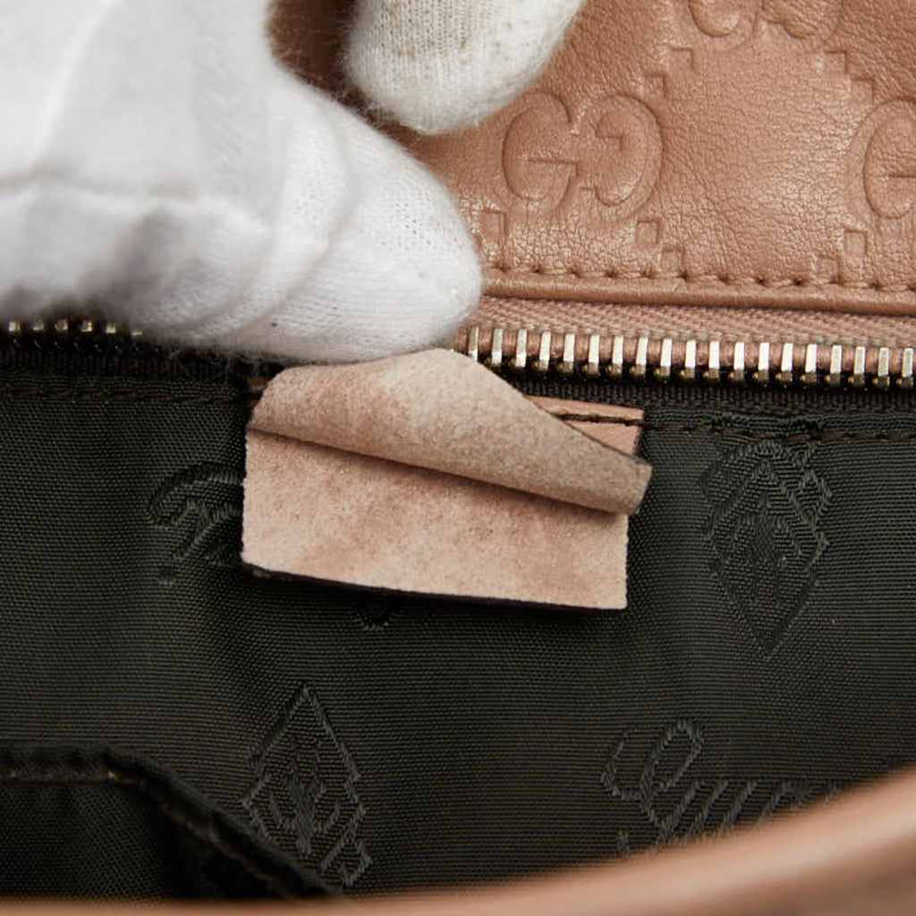 Gucci Beige Leather Handbag Tote Bag (Pre-Owned)