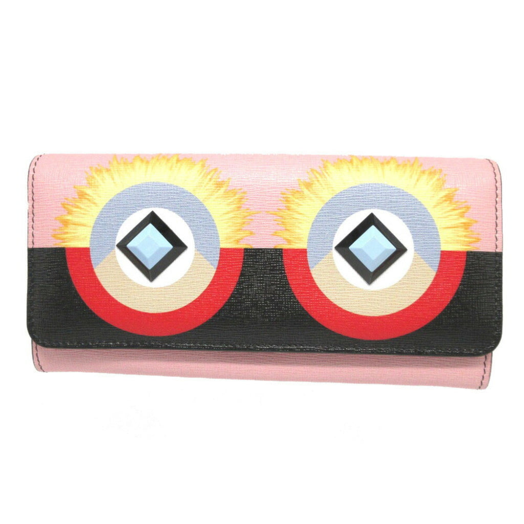 Fendi Pink Leather Long Wallet (Bi-Fold) (Pre-Owned)